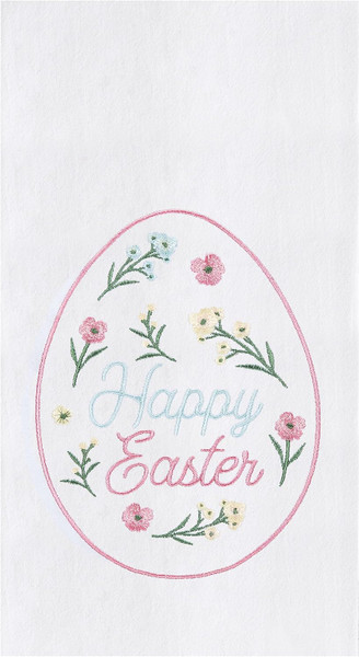 C&F Home Embroidered Kitchen Towel, Floral Easter Egg (C861711249)