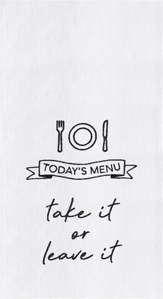C&F Home Embroidered Kitchen Towel, Today's Menu (C861711299)