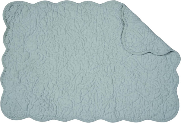 C&F Home Christiana Breeze Scallop Quilted Rectangular Placemats - Set of 4 (C862623558B)