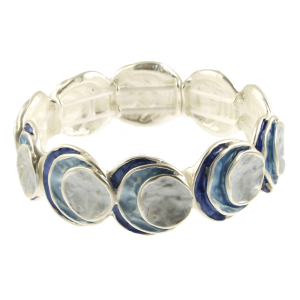 Origin Three Stack Circle Stretch Bracelet - Blue Combination (726-28)