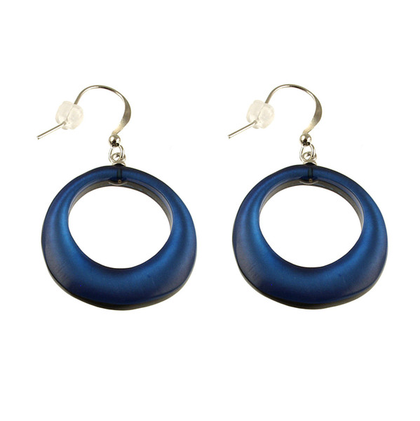 Origin Hollow Circles Earring - Dark Blue (1726-28)