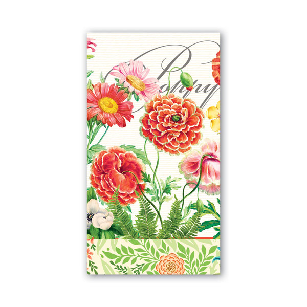 Michel Design Works Hostess Napkins, Poppies and Posies - 2 Packs (807385)