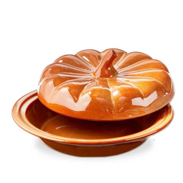 TAG Pumpkin Pie Dish With Lid (G20258)