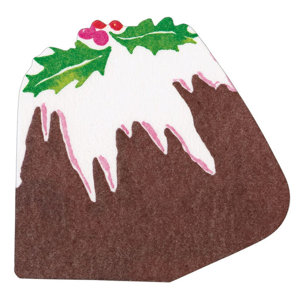 Caspari Paper Linen Die-Cut Luncheon Napkins, Plum Pudding - 2 Packs (18250LGDC)