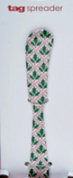 TAG Wonderful Xmas Enamel Spreader, Christmas Holly (G22211A)