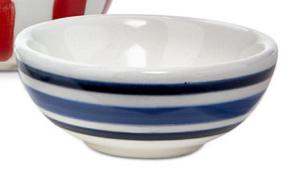 TAG Weekend Dip Bowl, Blue Stripes (G18025B)