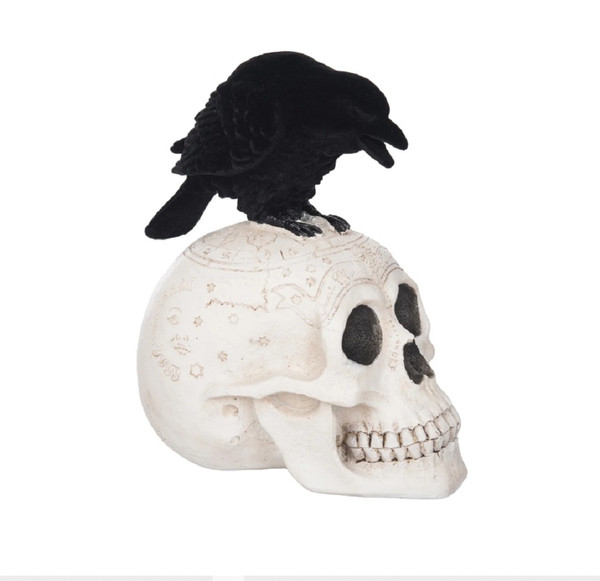 Gallerie II Skull & Crow Figurine (XFGH80137)