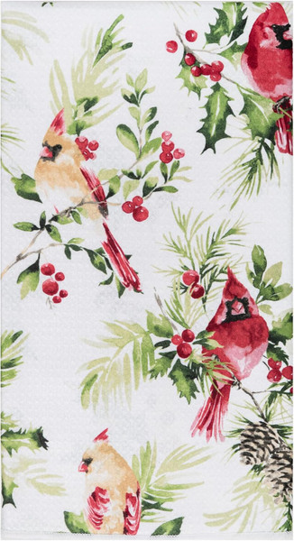 C&F Home Printed PET Kitchen Towel, Ruby Cardinal (C86179006)