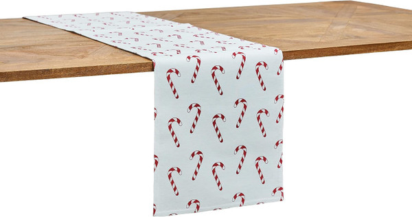 C&F Home Table Runner, Candy Cane Wishes 14" x 72" (C842662614)