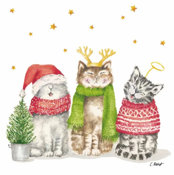 Paperproducts Design Beverage Napkins, Sacred Cats - 2 Packs (325003418)