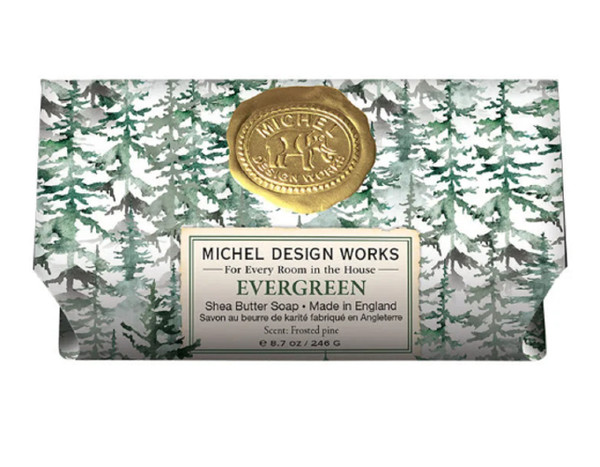 Michel Design Works Large Bath Soap Bar, Evergreen (802462)