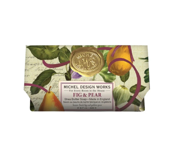 Michel Design Works Large Bath Soap Bar, Fig & Pear (802461)