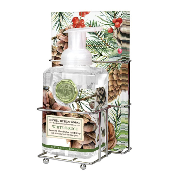 Michel Design Works Foaming Hand Soap & Napkin Set, White Spruce (809362)