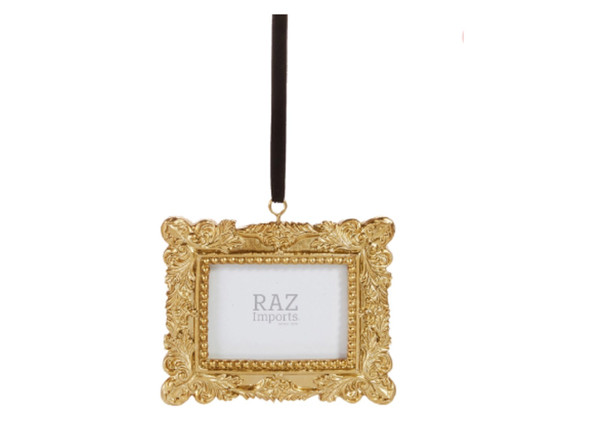 RAZ Imports 6" Vintage Photo Frame Ornament, Rectangular (4536658B)
