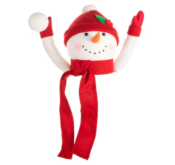 RAZ Imports Snowman with Stocking Hat Tree Topper 10" (4616467)