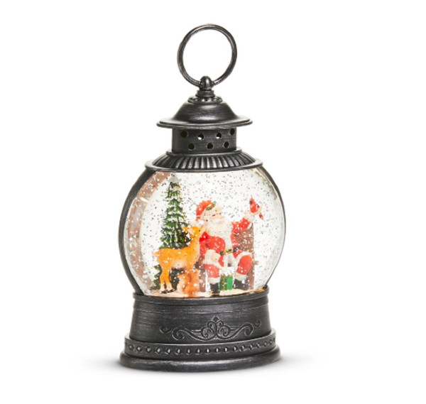 RAZ Imports *SB* 8" Santa Bench Lighted Water Lantern (4540504)