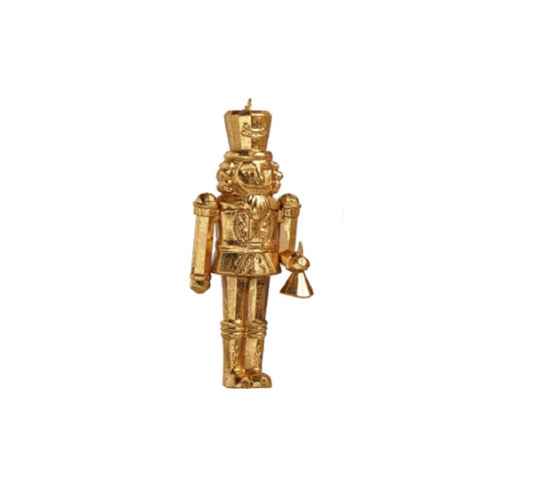 RAZ Imports 5" Gold Nutcracker Ornament with Bell (4438873A)