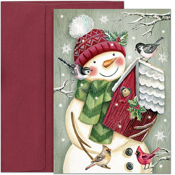Masterpiece Studios Boxed Holiday Cards, Snowman's Feathered Friends (1004800)
