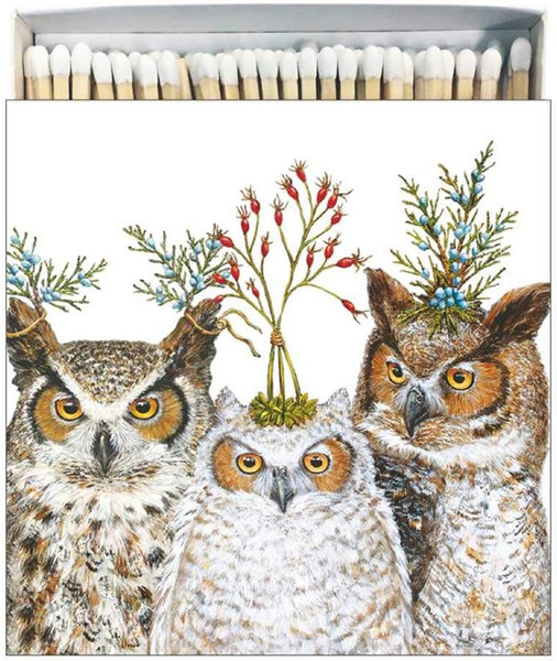 Paperproducts Design Square-boxed Matches, Holiday Hoot (27228)