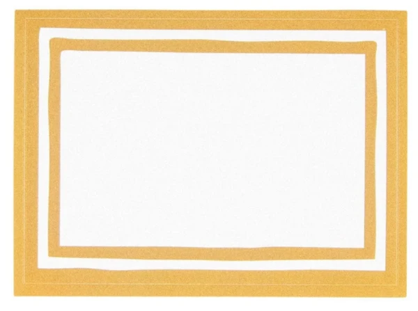 Caspari Self-Adhesive Labels, Gold Border Stripe (LTAG009)