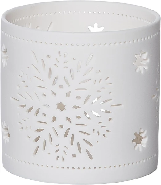 Gallerie II Snowflake Votive Candle Holder White (XVHD81018)