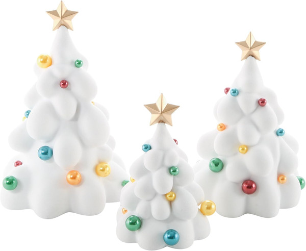 Department 56 Village Accessories, Snowdream Flocked Trees 3-Piece Figurine Set (6018404)