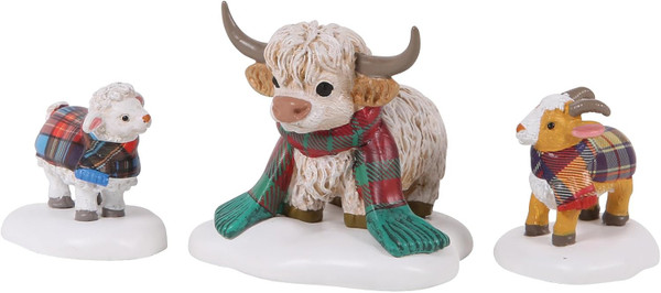 Department 56 Village Accessories, Highland Animals 3-Piece Figurine Set (6018400)