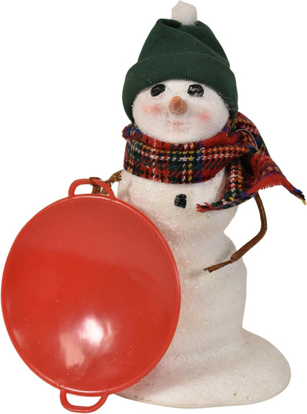 Byers' Choice Snowman with Saucer - 7.5" (SN2261)