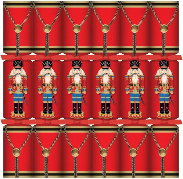 Caspari Christmas Crackers, Nutcracker Drum, Box of 6 (CK203-12)