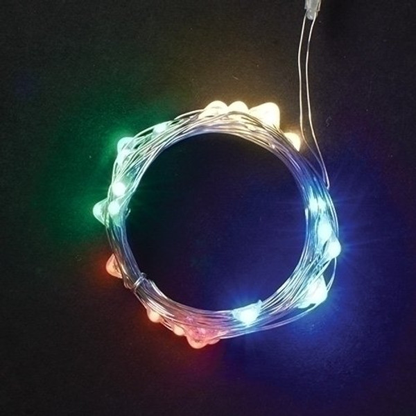 Roman Inc. USB 50L Multi-Color LED Silver String Lights