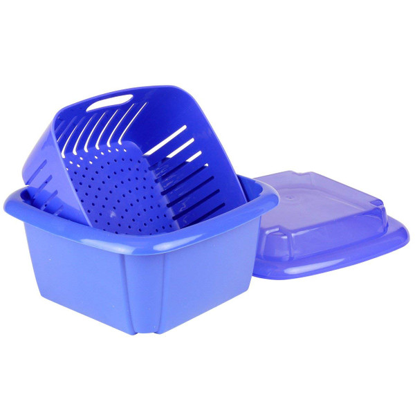 Gourmac 3-In-1 Berry Box, Blue (374BLUE)