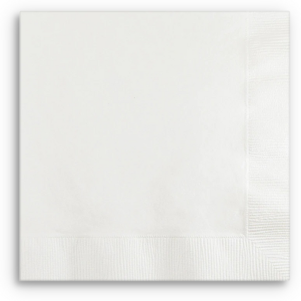 CEG Paper Beverage Napkins, White (57000B)