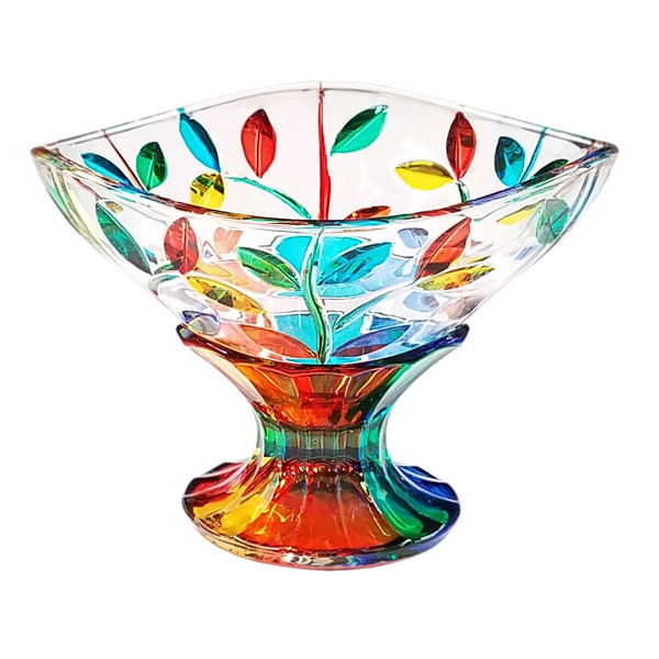 Gage Tree of Life Pedestal Bowl, Multicolor (SC127M)