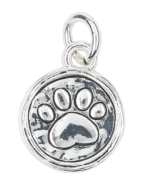 Ganz Silver Lane Charm - Paw Print