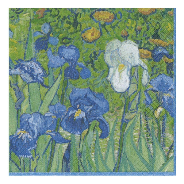 Caspari Luncheon Napkins, Van Gogh Irises - 2 Pack (13670L)