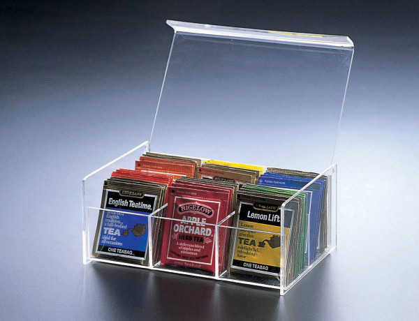 Huang Acrylic 6 Compartment Tea Bag Box