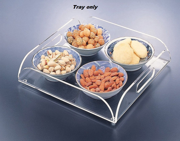 Huang Acrylic Serving Tray, 12" x 12" (H-0382)