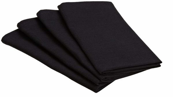 Design Imports Napkins, Basic Black - Set of 4 (307015)