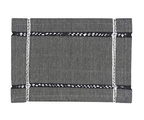 Now Designs Tangier Knotted Woven Black Placemat, Set of 4