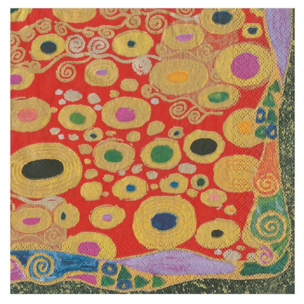 Caspari Paper Luncheon Napkins, Viennese Nouveau Red - 2 Packs (14940L)