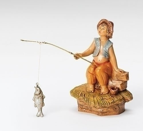 Roman Fontanini Jada the Little Fishing Boy, 5" Collection (59800)