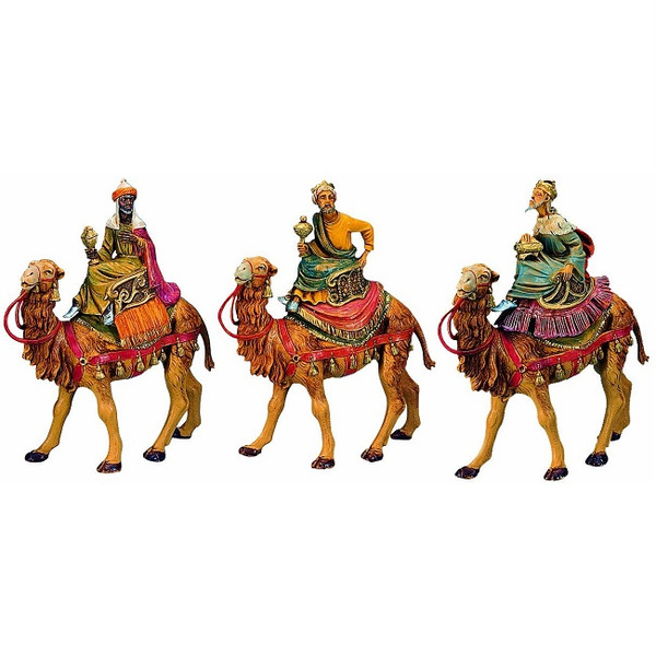 Roman Fontanini 5" Collection Kings on Camels, 3 Piece Set