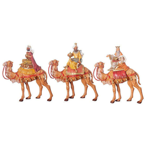 Roman Fontanini 7.5" Collection Kings on Camels, 3 Piece Set