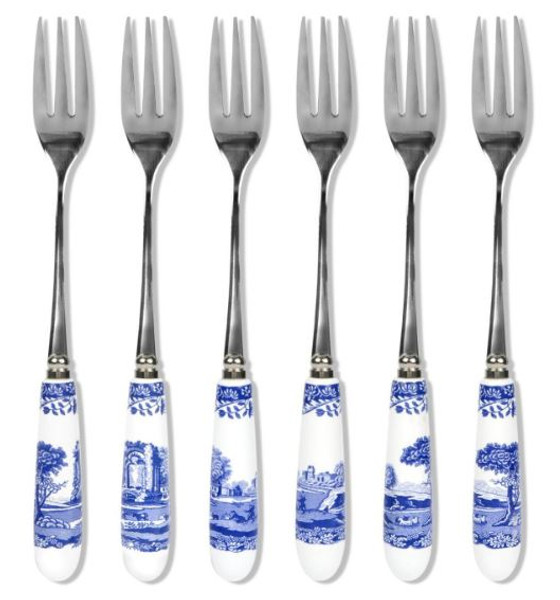 Spode Pastry Forks, Blue Italian, Set of 6 (1502185)