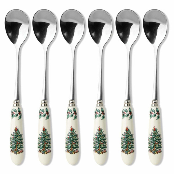 Portmeirion Spode Tea Spoons, Christmas Tree, Set of 6