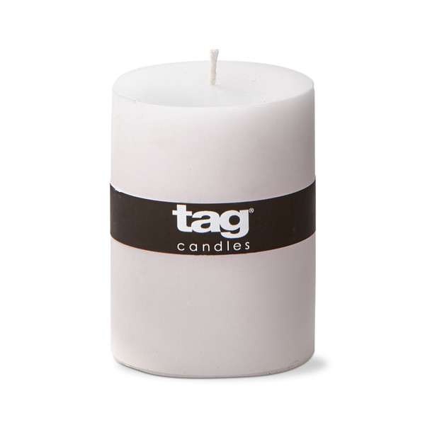 TAG Pillar Candle, White - 3 x 4" (100062)