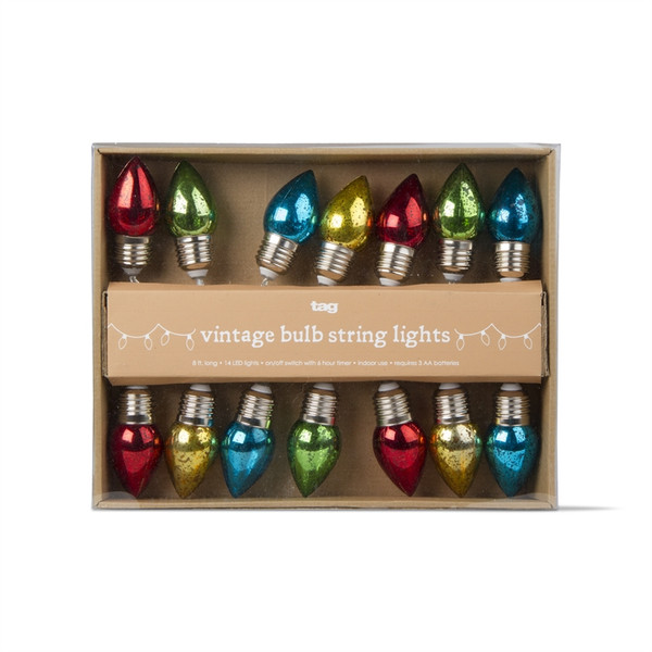 TAG Vintage Bulb String Lights, Multicolored LED (208513)