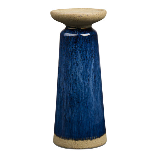 TAG Glazed Large Pillar Holder - Blue (208871)
