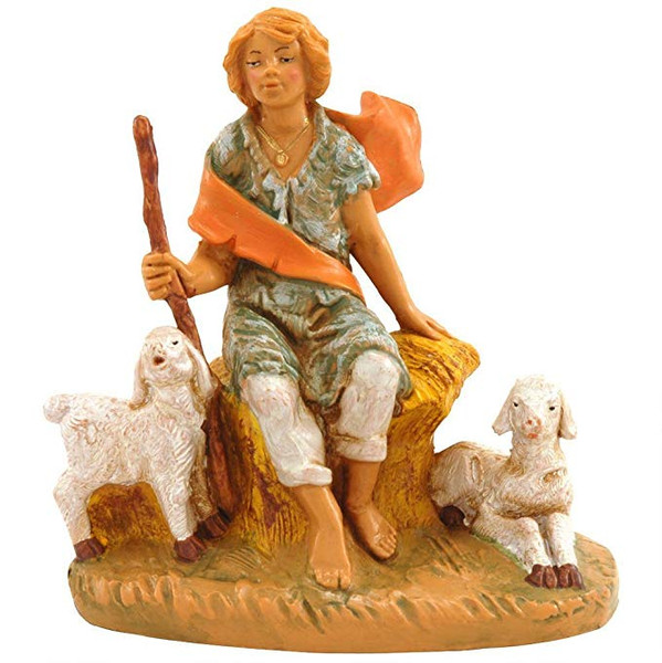 Roman Fontanini Peter with Sheep, 5" Collection (54049)