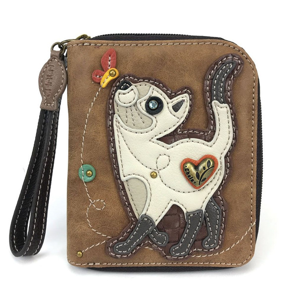 Chala Zip-Around Wallet, Slim Cat (839SC3)